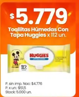 Changomas Huggies toallitas húmedas con tapa oferta