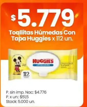 Changomas Huggies toallitas húmedas con tapa oferta