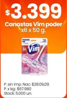 Changomas Vim canastas vim poder oferta