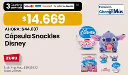 Changomas Zuru cápsula snackles disney oferta