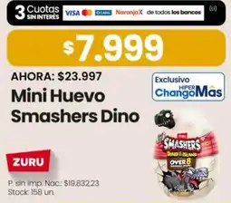 Changomas Zuru mini huevo smashers dino oferta