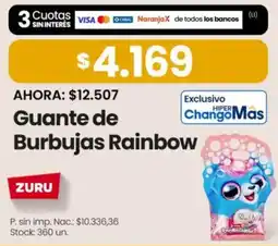 Changomas Zuru guante de burbujas rainbow oferta