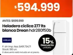 Changomas Dream heladera cíclica oferta