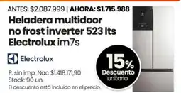 Changomas Electrolux heladera multidoor no frost inverter 523 its oferta