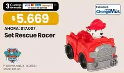 Changomas Paw patrol set rescue racer oferta