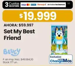 Changomas Bluey set my best friend oferta