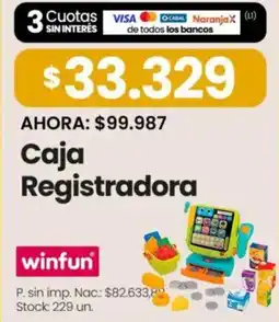 Changomas Winfun caja registradora oferta