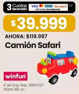 Changomas Winfun camión safari oferta