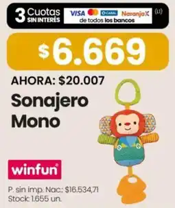 Changomas Winfun sonajero mono oferta