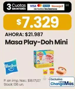 Changomas Hasbro masa play-doh mini oferta