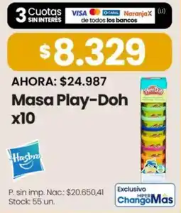 Changomas Hasbro masa play-doh oferta