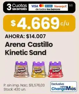 Changomas Arena Castillo kinetic sand oferta