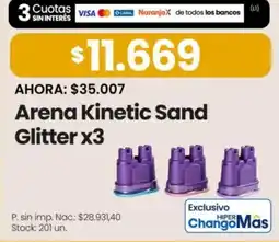 Changomas Arena kinetic sand glitter x3 oferta
