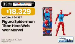 Changomas Marvel figura spiderman titan hero web war oferta
