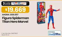 Changomas Marvel figura spiderman titan hero oferta