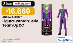Changomas Batman figura serie team up dc oferta