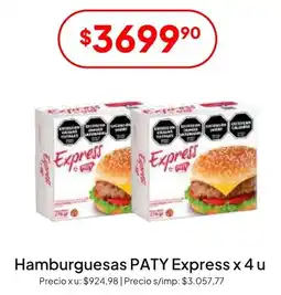Hergo Paty hamburguesas express oferta