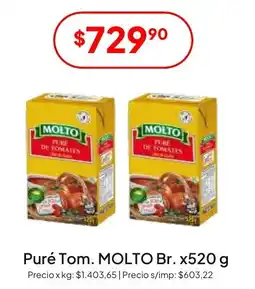 Hergo Molto puré de tomates oferta