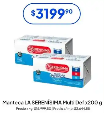 Hergo La serenisima manteca multi defensas oferta