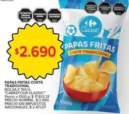 Carrefour Market Carrefour - papas fritas corte tradicional oferta