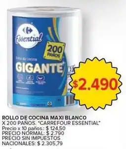 Carrefour Market Gigante - rollo de cocina maxi blanco oferta