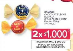 Carrefour Market Bon o bon - bombón chocolate leche blanco oferta