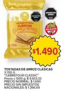 Carrefour Market Carrefour - tostadas de arroz clásicas oferta