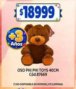 Supermercados Yaguar Oso phi phi toys 40cm cód.87669 oferta