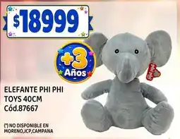 Supermercados Yaguar Elefante phi phi toys 40cm cód.87667 oferta