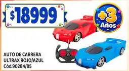 Supermercados Yaguar Auto de carrera ultrax rojo/azul cód.90284/85 oferta
