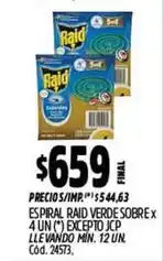 Supermercados Yaguar Raid - espiral raid verde oferta