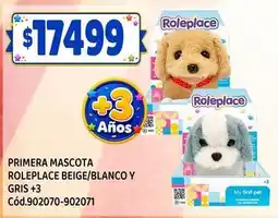 Supermercados Yaguar Primera mascota roleplace beige/blanco y gris +3 cód.902070-902071 oferta