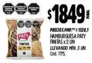 Supermercados Yaguar Paty - hamburguesa finitas x2 un cód. 7775 oferta