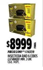 Supermercados Yaguar Raid - insecticida raid 6 cebos llevando min. 3 un. cód. 74371 oferta