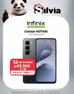 Casa Silvia Infinix celular HOT60i oferta