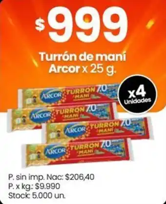 Arcor turrón de maní