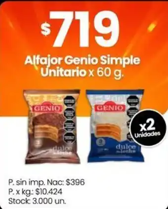 Genio alfajor genio simple