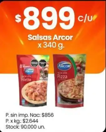 Changomas Arcor salsas oferta