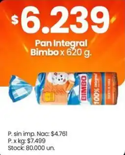 Changomas Bimbo pan integral oferta