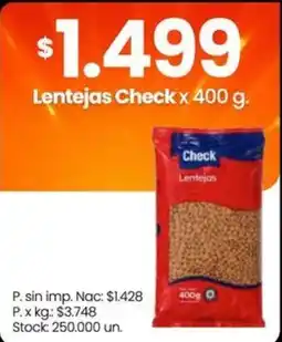 Changomas Check lentejas oferta