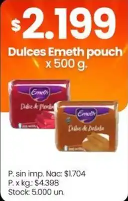 Changomas Emeth dulces pouch oferta