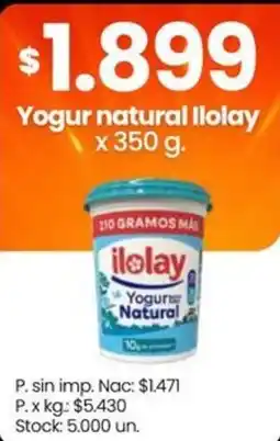 Changomas Ilolay yogur natural oferta