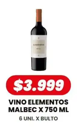Autoservicio Capo Elementos vino malbec oferta