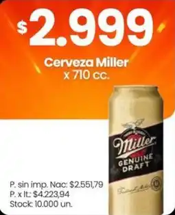 Changomas Miller cerveza oferta