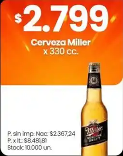 Changomas Miller cerveza oferta