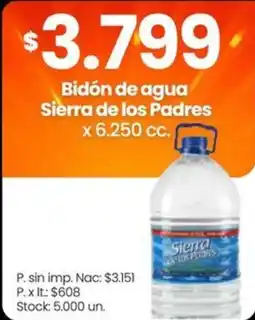 Changomas Sierra de los Padres bidón de agua oferta