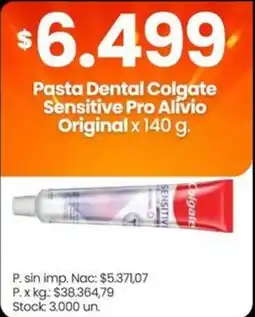 Changomas Colgate pasta dental sensitive pro alivio original oferta