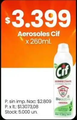 Changomas Cif aerosoles oferta