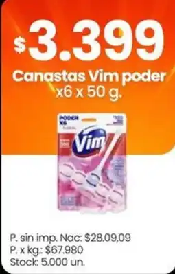Changomas Vim canastas vim poder oferta