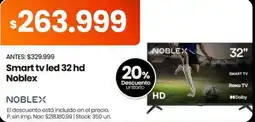 Changomas Noblex smart tv led 32 hd oferta